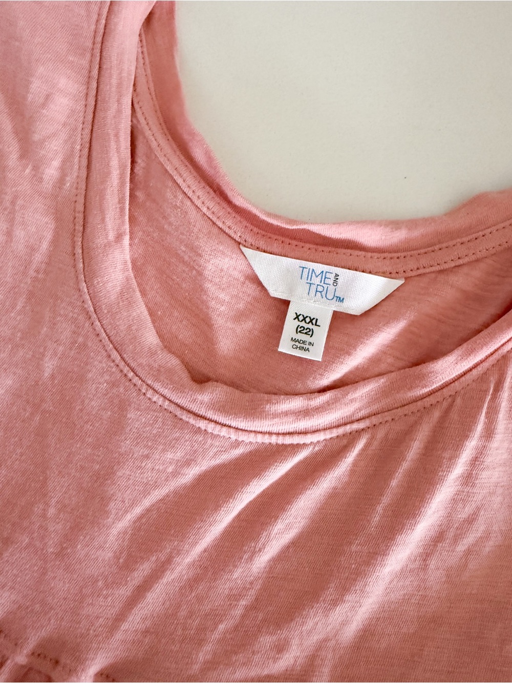 Time and Tru Pink Tiered Sleeveless Tank Top - Picture 2 of 2